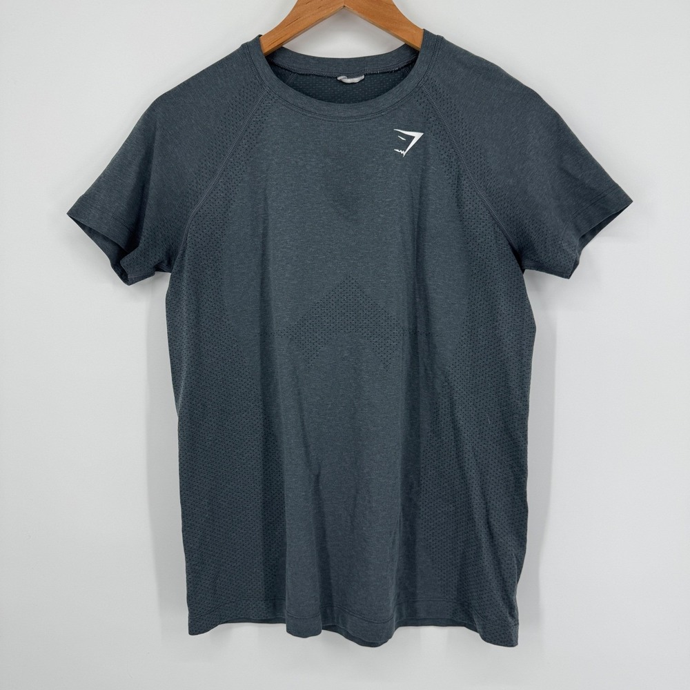 Gymshark Training T Shirt Seamless Athletic Fit Charcoal Grey Women Small